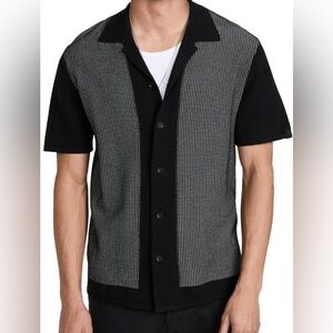 Rag & Bone black Casual Button Down knit shirt